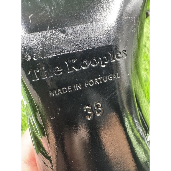 The Kooples Black Leather Pointed Toe Pump Heels Stiletto Shoes Size EU 38 US 8 - Picture 15 of 16